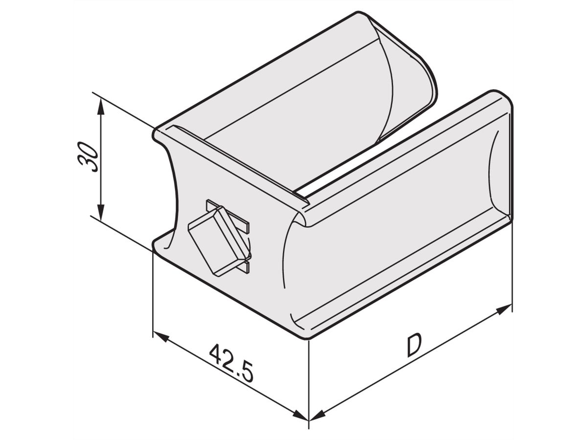SCHROFF Kunststoffkabelöse - KABELOESEN KUNST.100X42MM 5ST