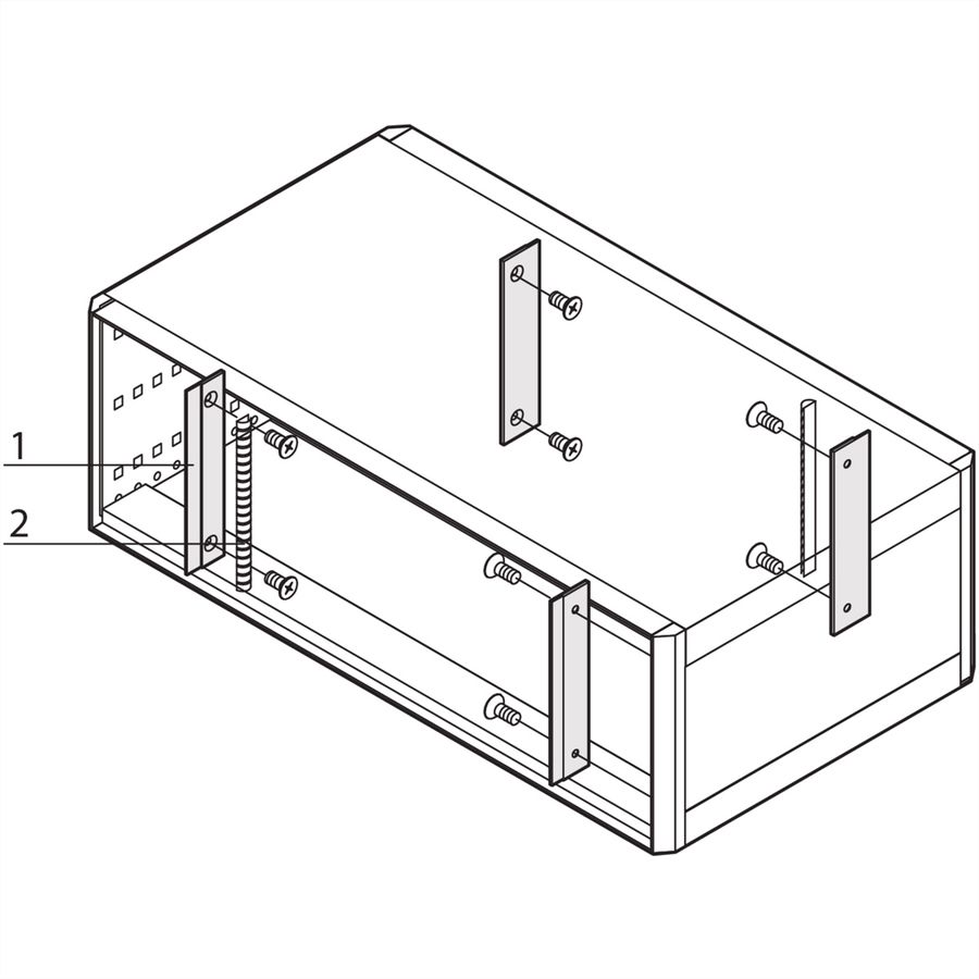 SCHROFF EMV-Dichtung Frontplatte / Rückwand - Seitenwand - EMC-TRAEGERLEISTE 2HE FPL-SW