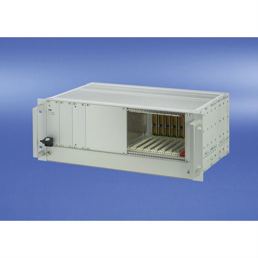 SCHROFF System, 4 HE, 8 Slot, mit Rear I/O, 19" kompatibles Netzgerät - BGT 4HE(3+1HE)LUE.8SL250W AC