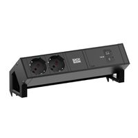 BACHMANN DESK2 2xP40 1xUSB C/C 100W, L=0,2m RAL9005