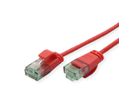 ROLINE RM UTP DataCenter Patchkabel Kat.6A (Class EA), slim, rot, 0,5 m