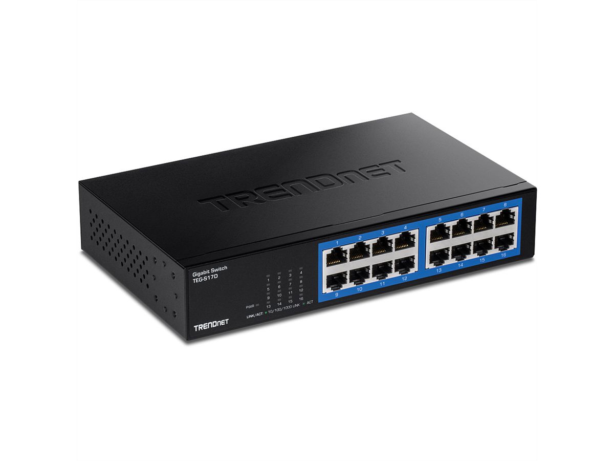 TRENDnet TEG-S17D, 16-Port Gigabit-Desktop-Switch