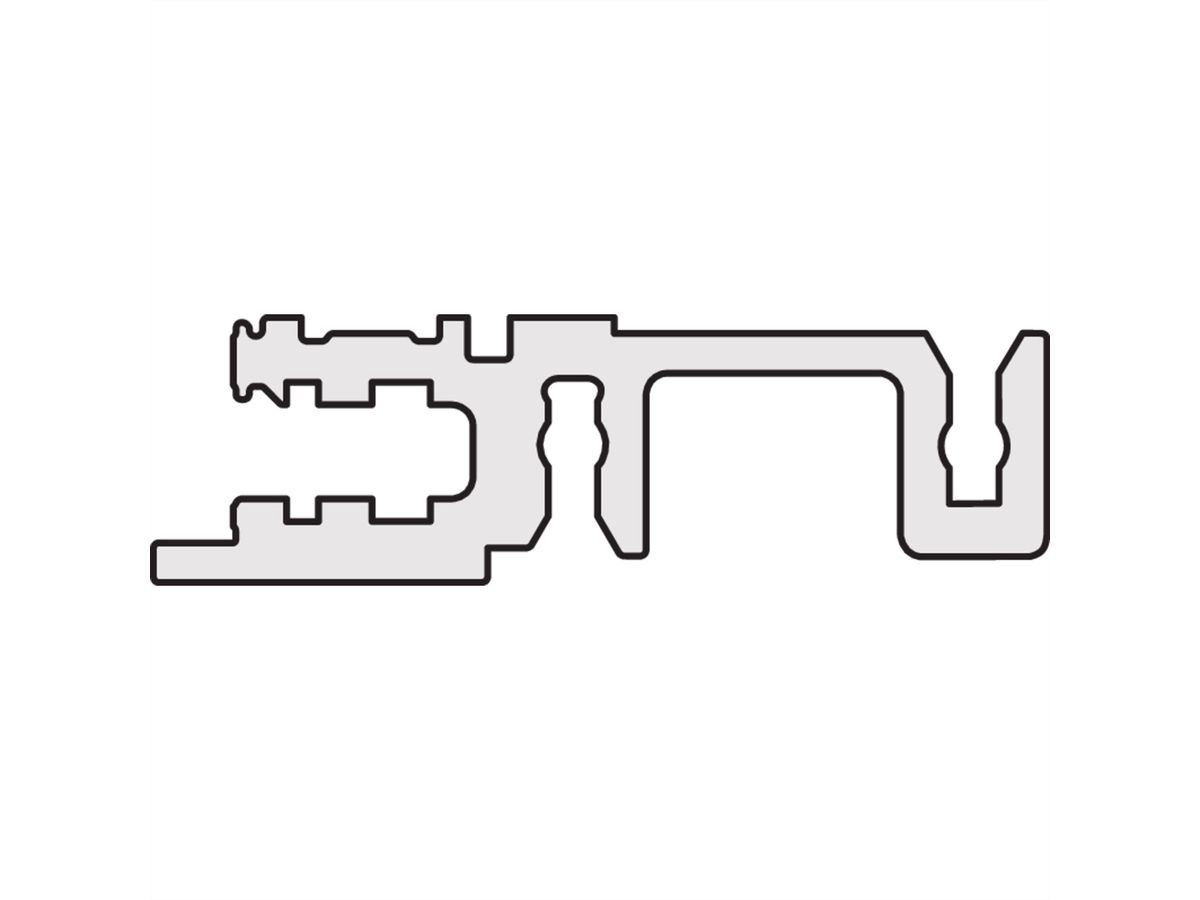 SCHROFF Frontrahmen, ungeschirmt, für horizontalen Kartenausbau - FRONTRAHMEN 3HE 54TE (KD)