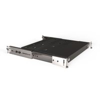 SCHROFF 19''- / Gestell- Fachboden ausziehbar, verkürzt um 100 mm - 19"FA AUS 2HE C=500 RED 7021