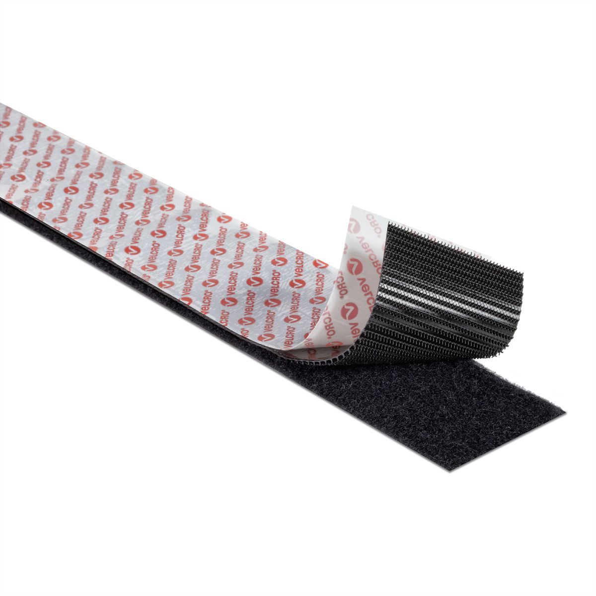 VELCRO® Klettband Extra Stark Selbstklebend, Haken & Flausch 50mm x 1m Schwarz