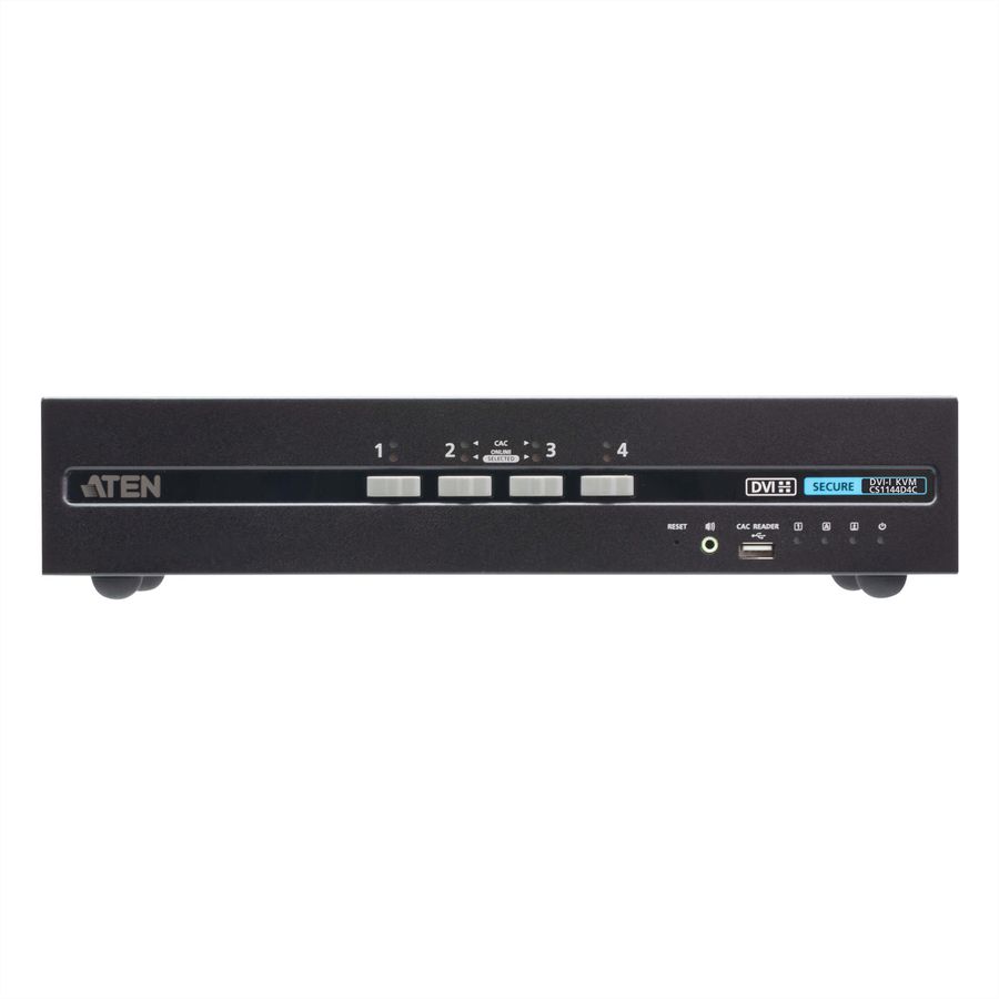 ATEN CS1144D4C 4-Port USB DVI Dual Display Secure KVM Switch mit CAC