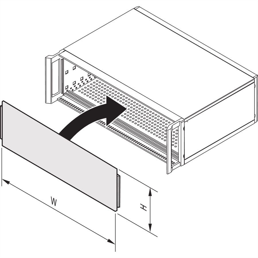 SCHROFF Gesamtfrontplatte, gesteckt, ungeschirmt - FRONTPLATTE 4HE 63TE EL/CHR