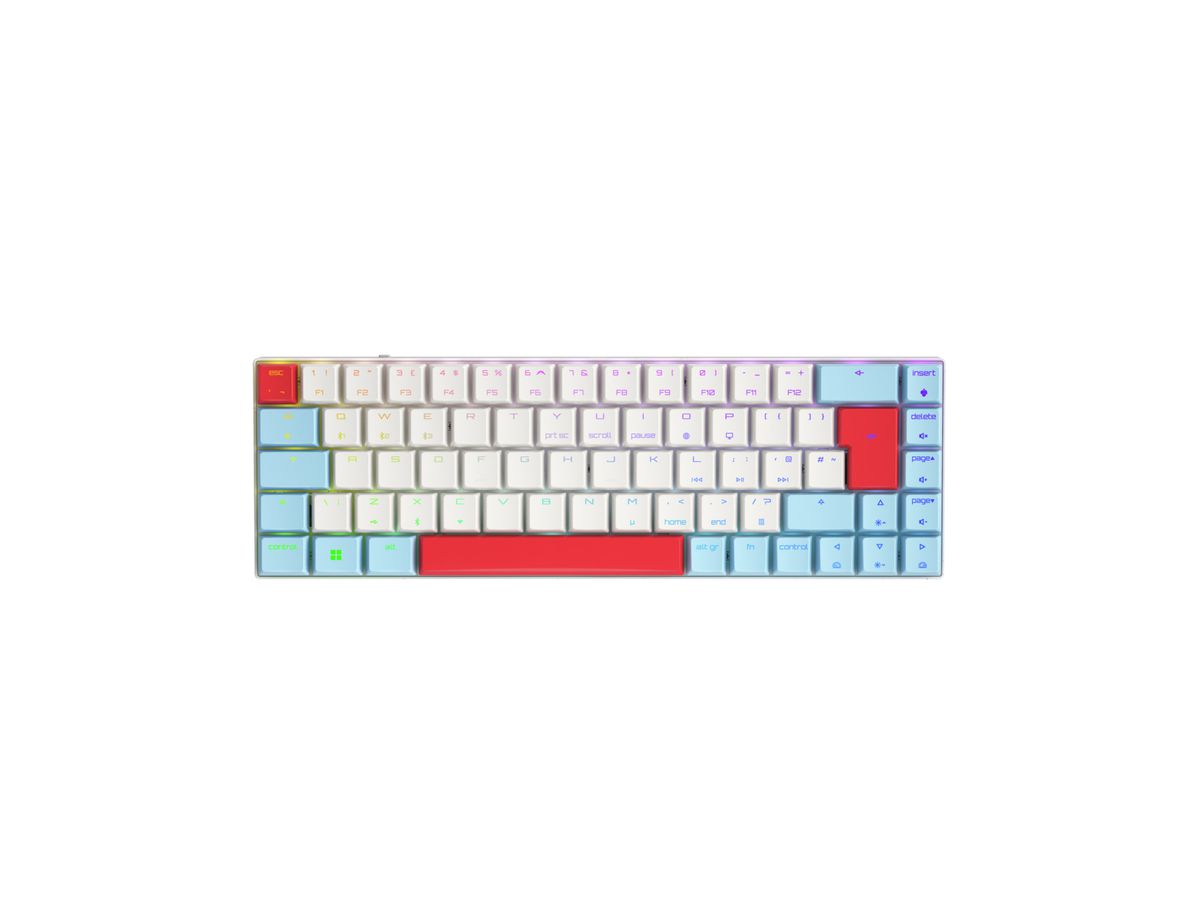 CHERRY MX-LP 2.1 Compact Wireless Tastatur Gaming RF Wireless + Bluetooth QWERTY UK Englisch Weiß