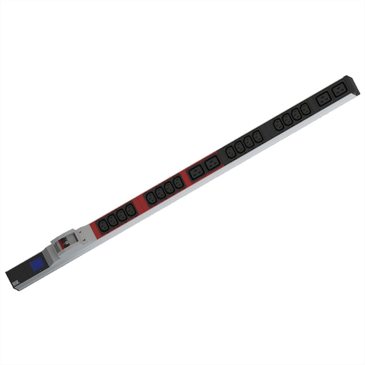 BACHMANN BN0500 19" PDU 1HE 16xC13 4xC19, Leistungsmessung, Anschluss CEE 32A, blau