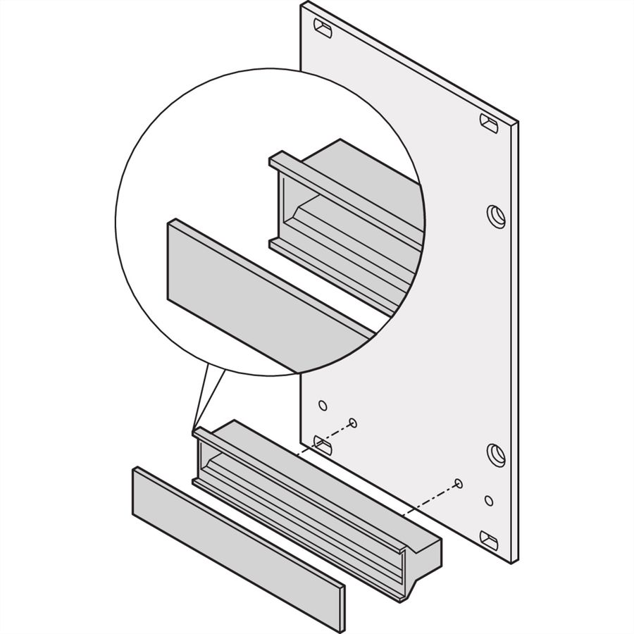 SCHROFF Griff in Trapezform, schwarz (ohne Aushebefunktion) - KUNSTSTOFFGRIFF 7TE SCHWARZ