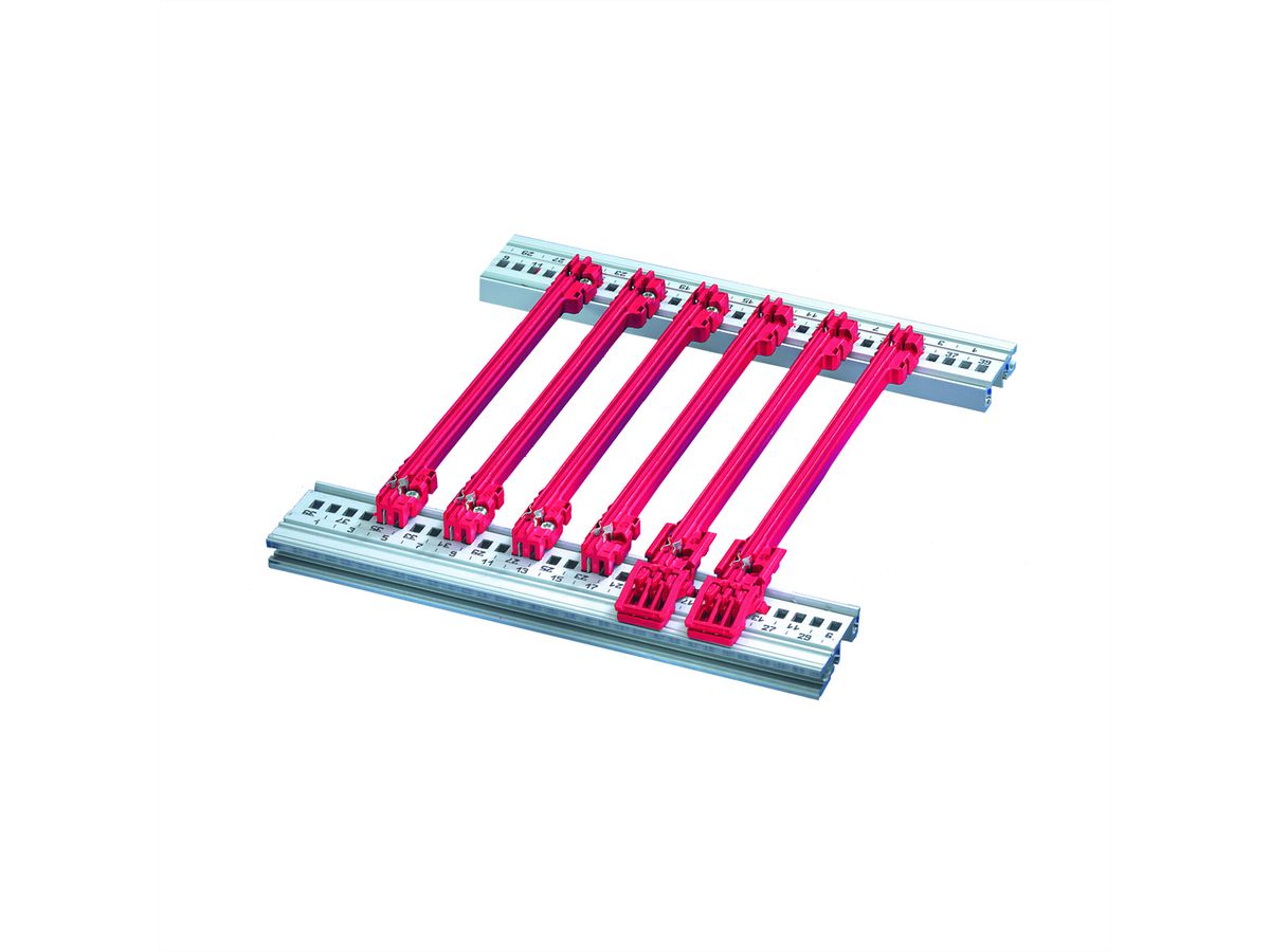 SCHROFF FUEHRUNGSSCHIENE ZUBEH.100T 2MM ROT