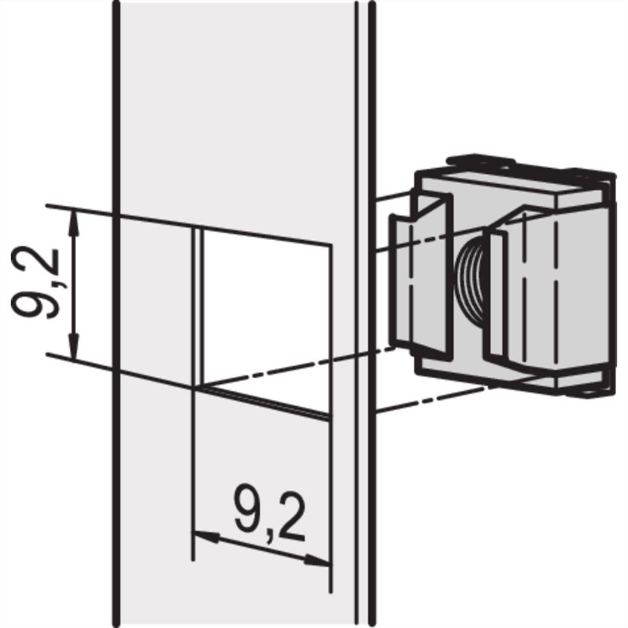 SCHROFF Käfigmutter M4 - NTS KAEFIGMUTTERN M4 50STK