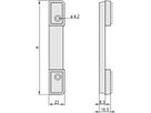 SCHROFF Rückwandfuss mit Gummieinlage - RUECKWANDFUSS 4HE RAL7016