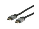 ROLINE HDMI High Speed Kabel mit Ethernet, ST-ST, schwarz / silber, 10 m