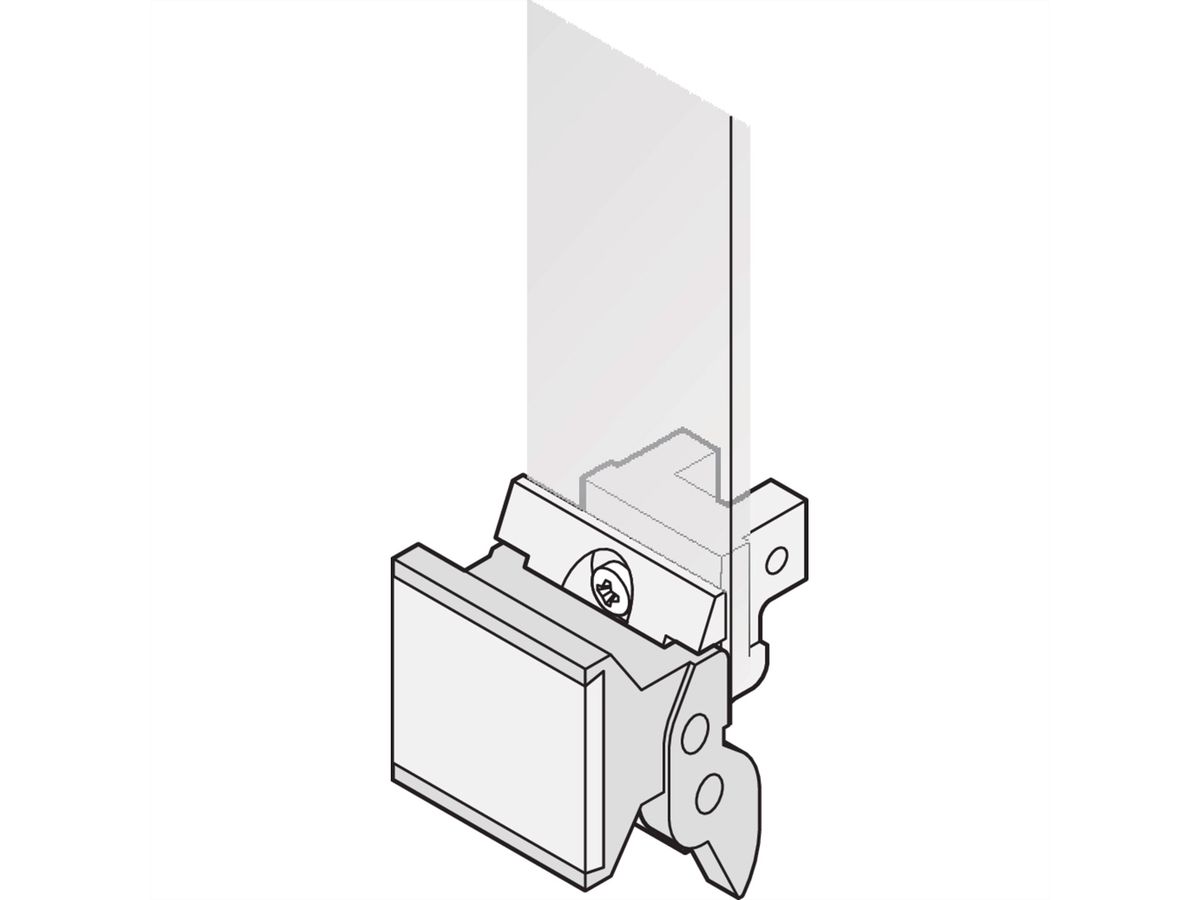 SCHROFF Aushebegriff in Trapezform, Typ 2 - TRAPEZGRIFF LP RAL7035 10STK
