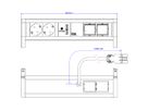 BACHMANN DESK 2xCEE7/3 1xUSB Charger