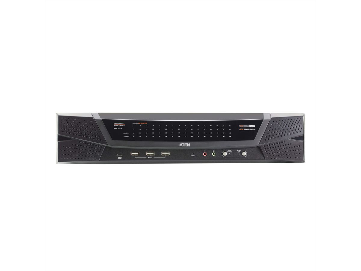 ATEN KN8064VB 64-Port Multi Interface Cat 5 KVM over IP Switch, 1 Local 8 Remote Access