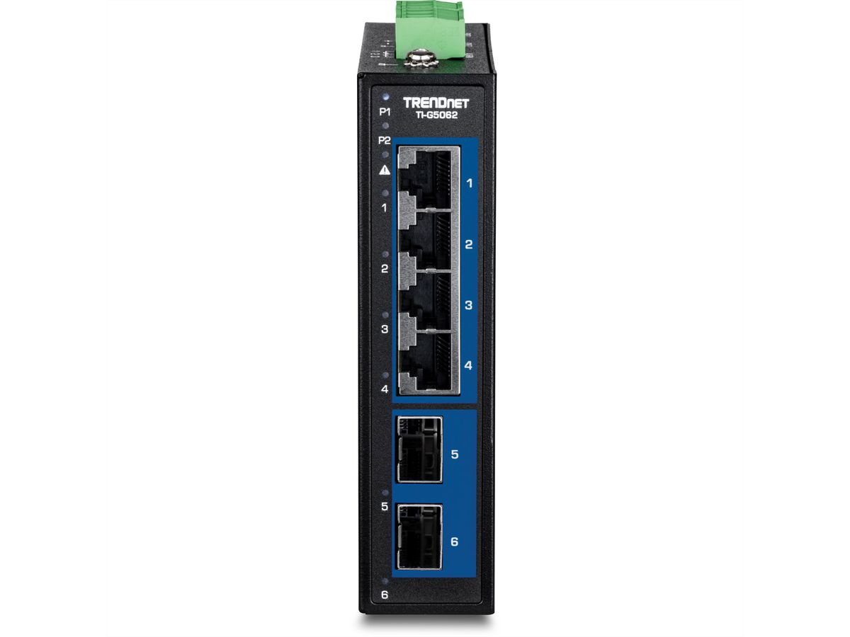 TRENDnet TI-G5062 Industrial DIN-Rail Switch 6-Port 2.5G mit 10G SFP+ Ports
