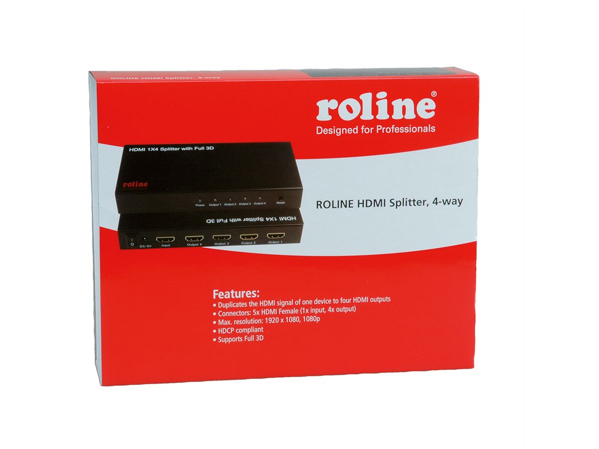 ROLINE HDMI Video-Splitter, 4fach