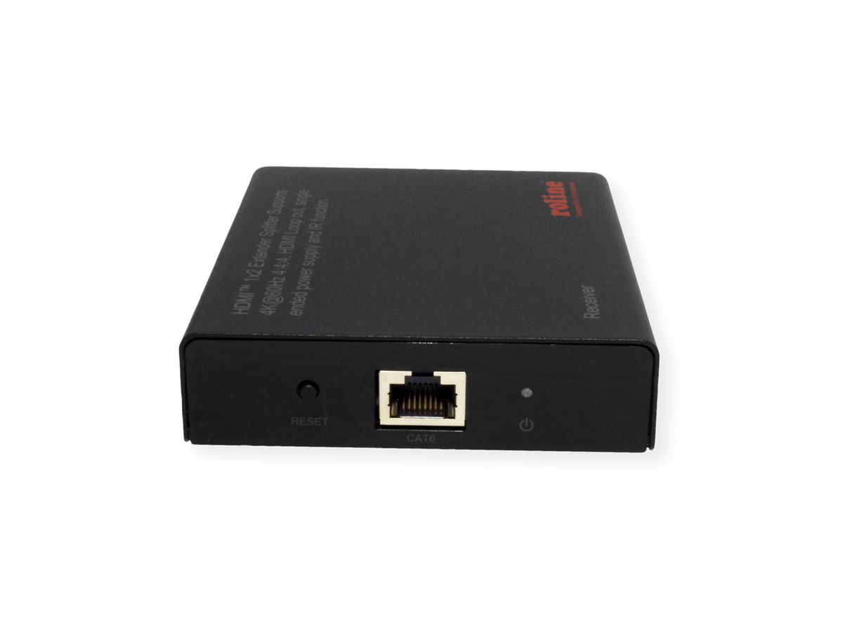 ROLINE HDMI Extender und Splitter, 1x2, über Kat.6A, 70m, 4K60Hz