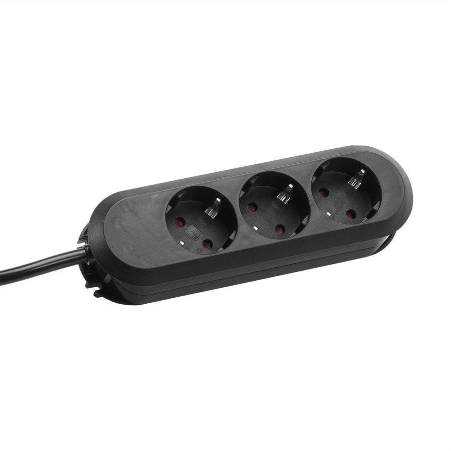 BACHMANN SMART Steckdosenleiste 3x Schutzkontakt, schwarz, 1,5 m
