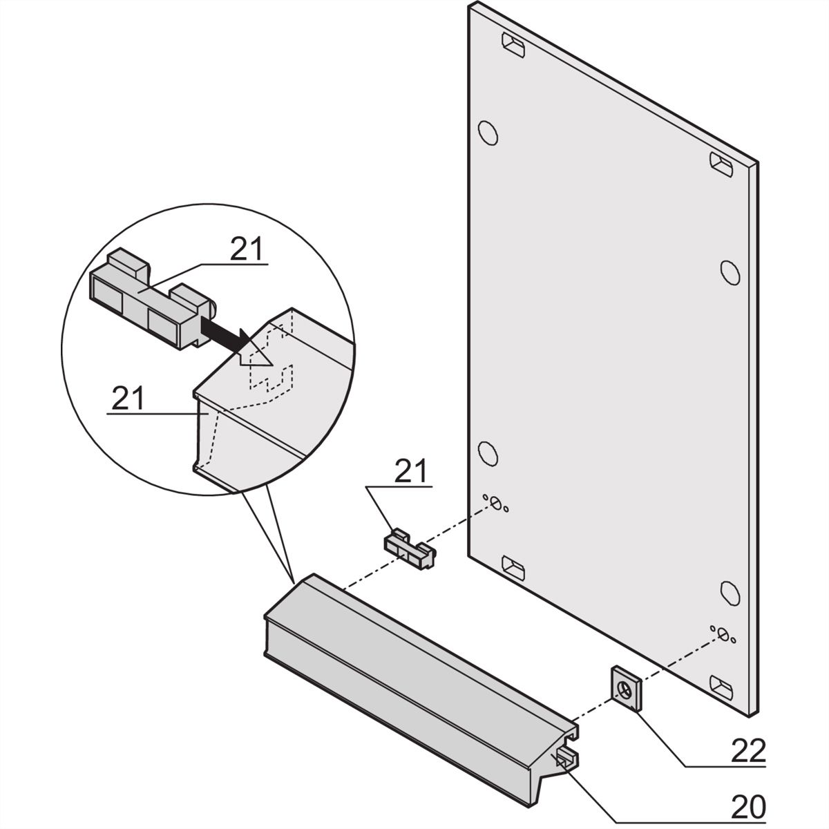 SCHROFF Aluminium-Profilgriff - ALU-PROFILGRIFF 10TE