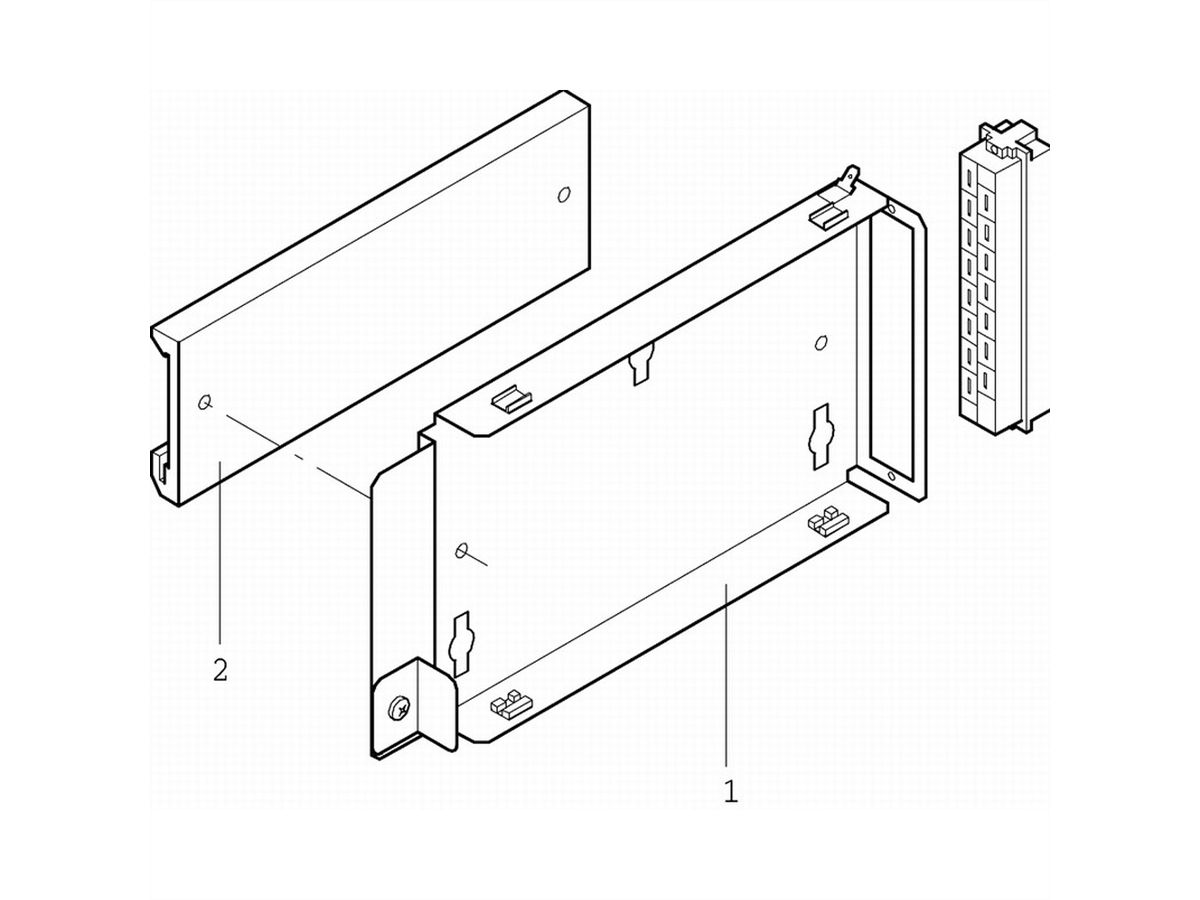 SCHROFF Adapter für Hutschienenmontage - NTS NORMSCHIENENBEFEST.