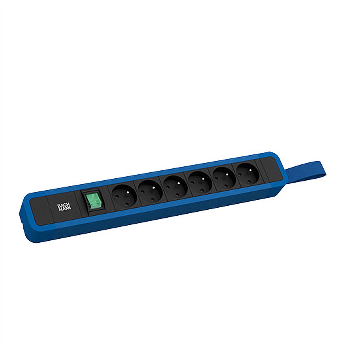 BACHMANN PRIMO 2 6xUTE 1xSchalter mit Schlaufe 2,0m CEE7/7 RAL5010