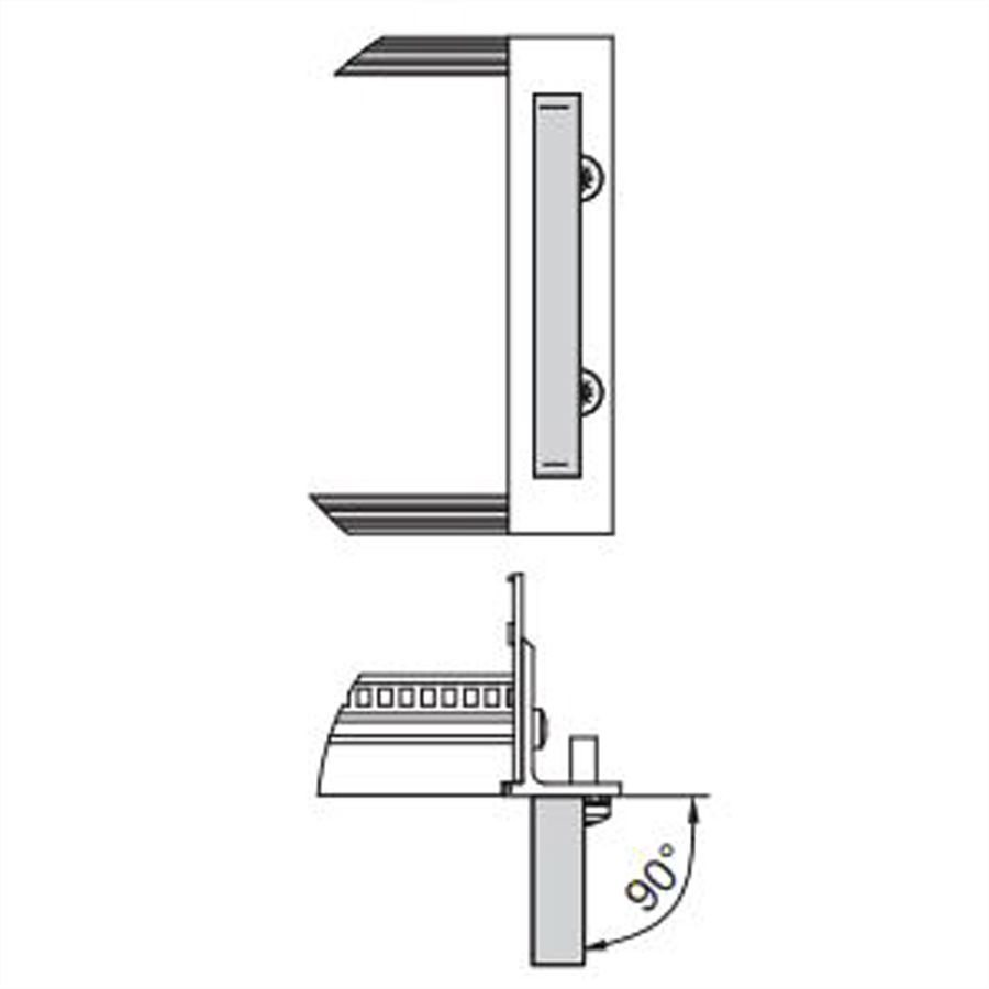 SCHROFF Frontgriff, einteilig - FRONTGRIFF ALU 6/9HE ELOX.