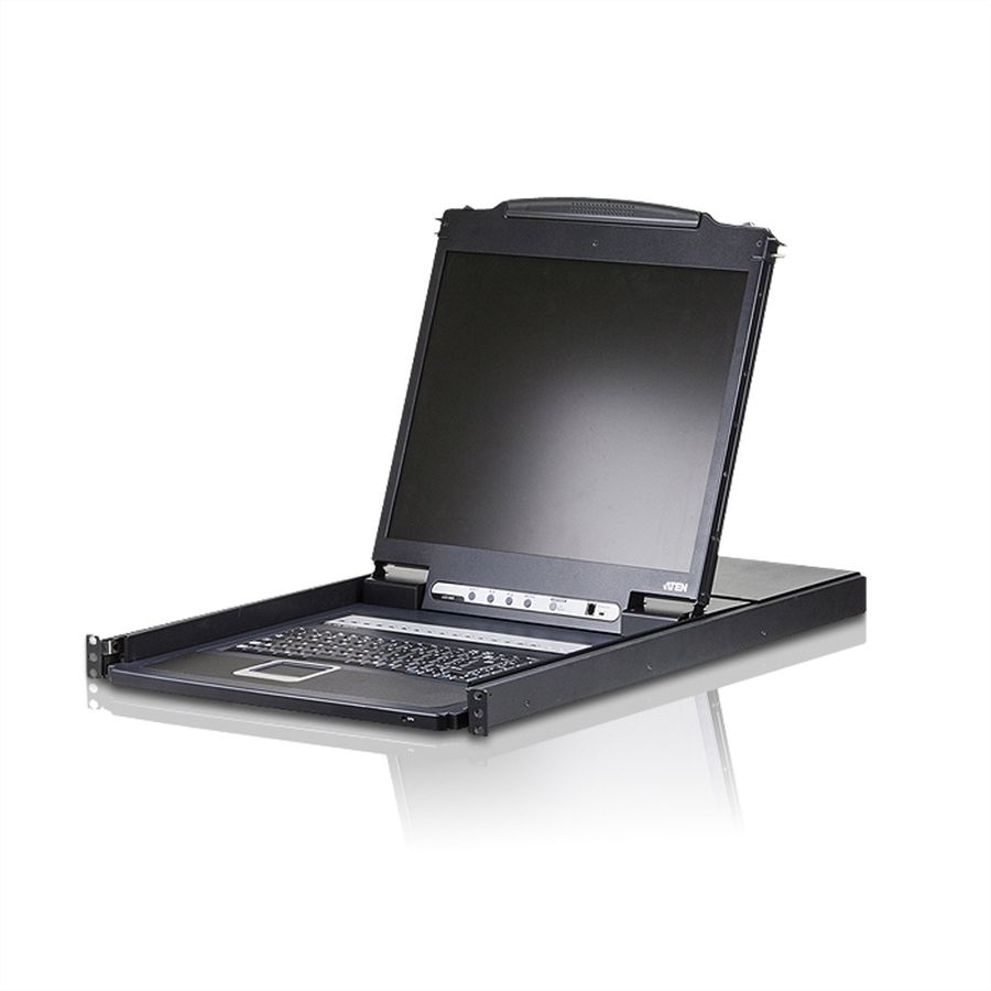 ATEN CL1316N KVM-Switch, 48cm TFT, VGA, PS/2-USB, 16 Port, DE-Layout