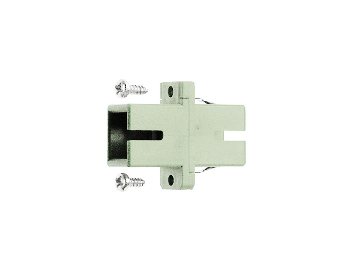 TELEGÄRTNER SC Kupplung, Multimode, Keramikhülse, Kunststoffgehäuse, beige