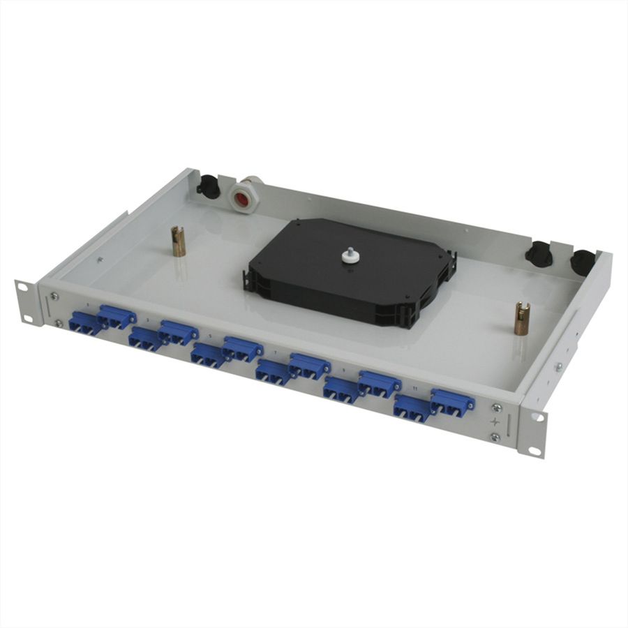 TELEGÄRTNER 19"-LWL-Gehäuse 1 HE, 12x SC-Duplex