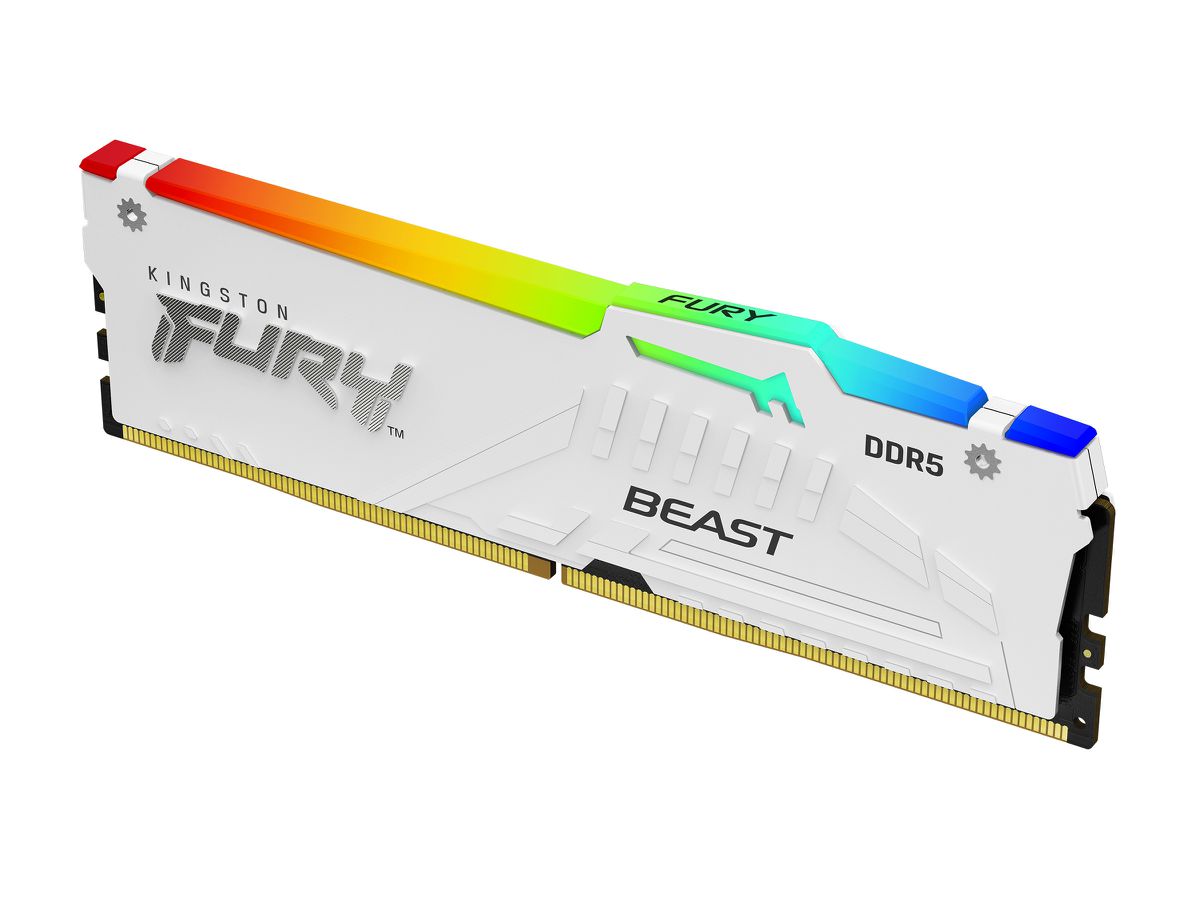Kingston Technology FURY 16 GB 5200 MT/s DDR5 CL40 DIMM Beast White RGB XMP