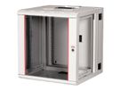 ROLINE 19-Zoll Wandgehäuse Pro 12 HE, 600x600 BxT zweiteilig schwenkbar grau
