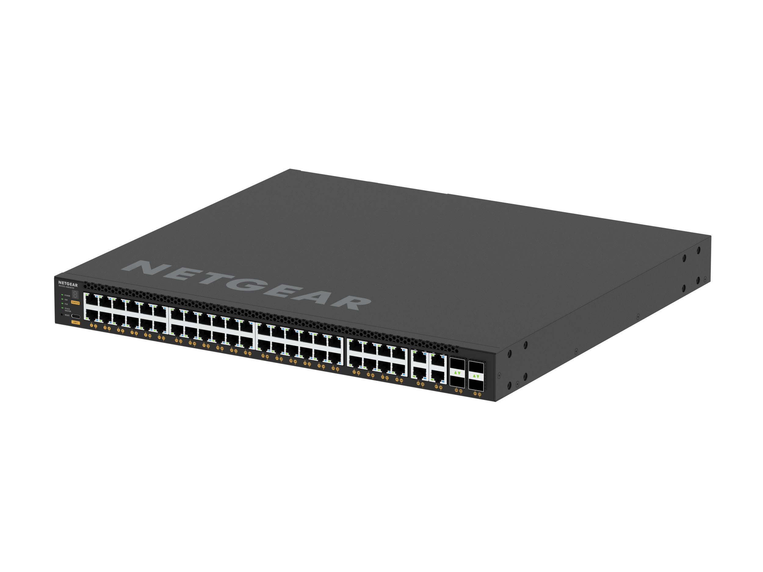 NETGEAR M4350-44M4X4V Managed L3 2.5G Ethernet (100/1000/2500) Power over Ethernet (PoE) 1U Schwarz