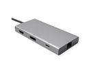 VALUE USB Typ C Dockingstation, HDMI+DP 4K60, 3x USB 3.2Gen1 (1x C + 2x A), 1x PD, 1x RJ45