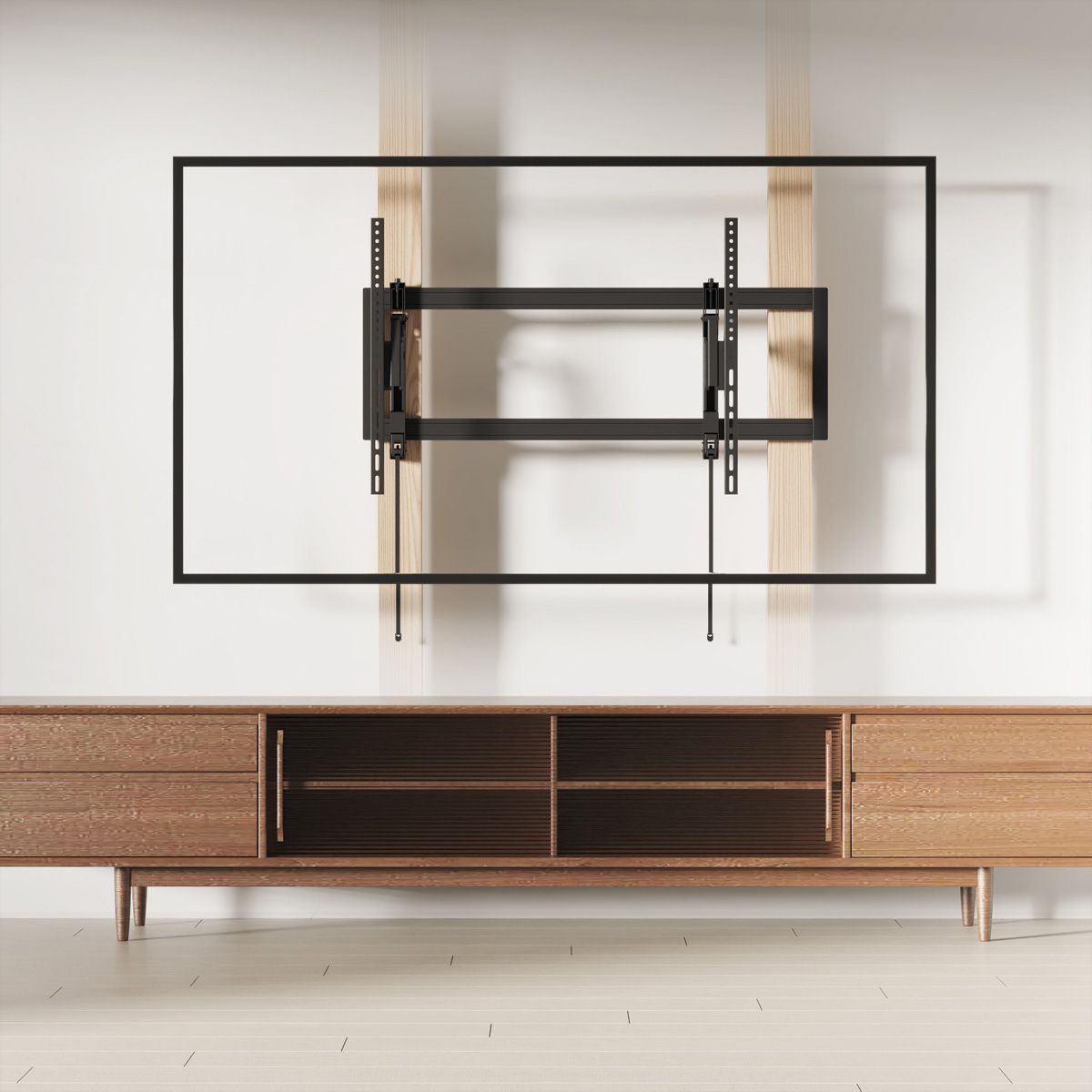 VALUE TV-Wandhalterung, hochbelastbar, ausziehbar, neigbar, 55-105 Zoll, bis 80 kg