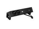 BACHMANN DESK2 2xSchutzkontakt USB C, USB Charger 60W 0,2m GST18 Schwarz