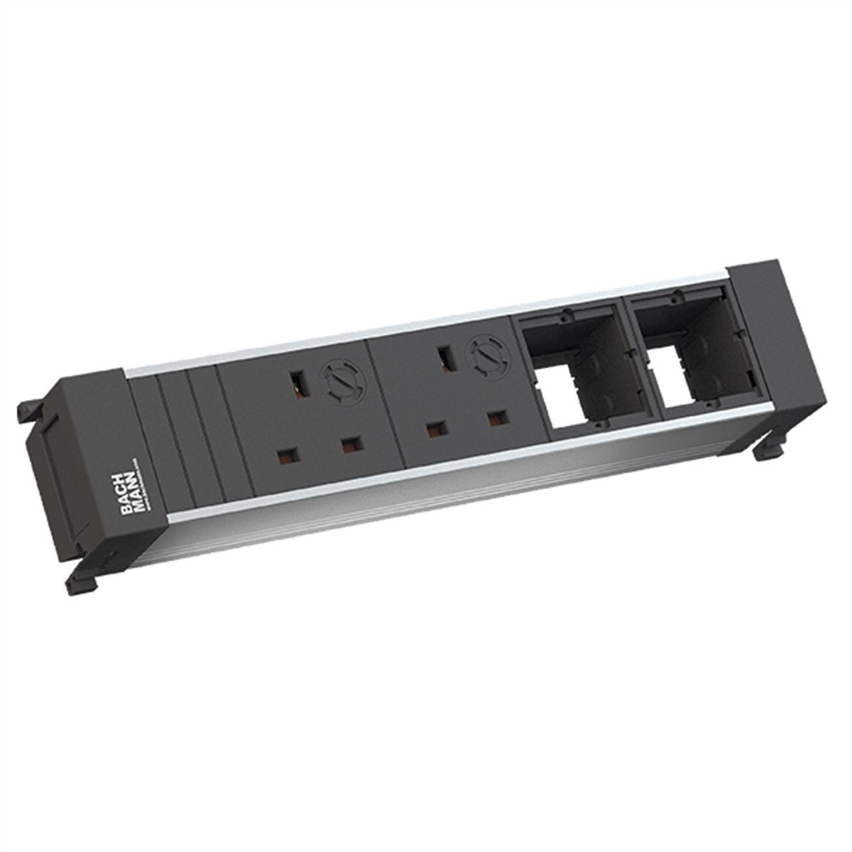 BACHMANN POWER FRAME 2xUK 3,15A 90° 2xCM, Strom 0,2m GST18 United Kingdom