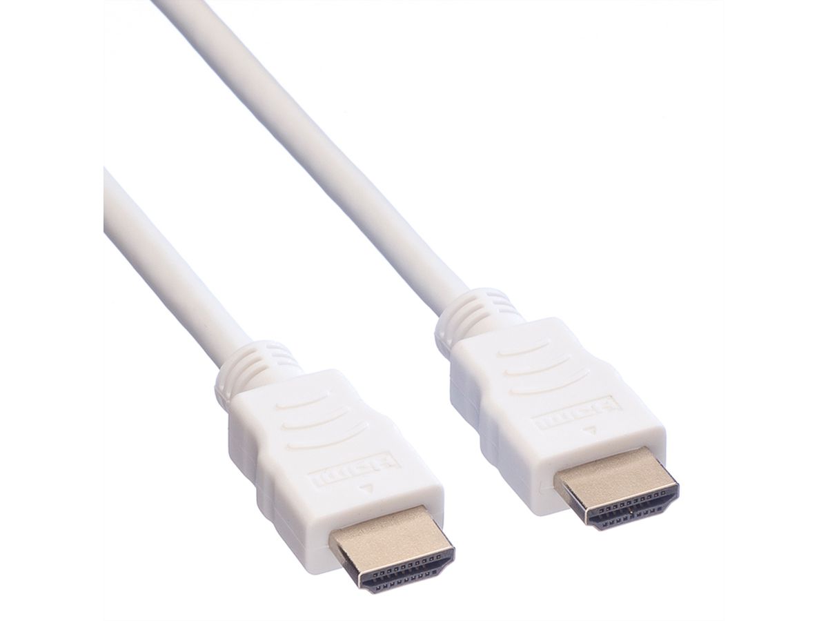 VALUE HDMI High Speed Kabel mit Ethernet, weiß, 7,5 m