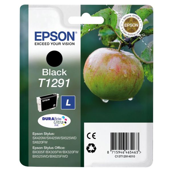 C13T12914010, Tintenpatrone, schwarz, für EPSON Stylus SX420W/425W/525WD/620FW / Office BX305F/305FW/320FW/525WD/625FWD