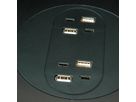 BACHMANN MOV:E POWER UNIT 4x Charger USB-A/C, 220W, mit Security Lock Adapter, schwarz