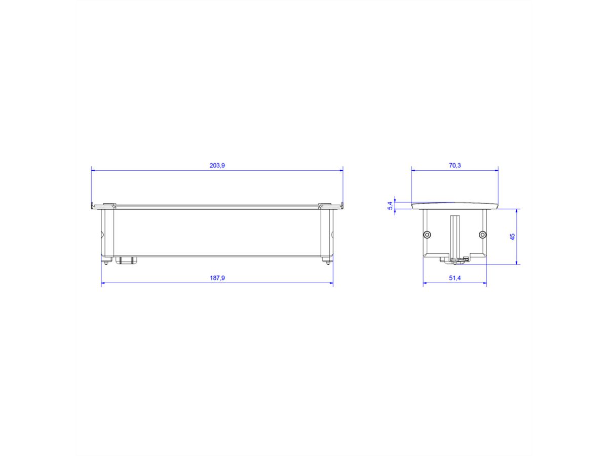 BACHMANN KAPSA Small 2x Schutzkontakt 1x USB Charger, Montagestecker