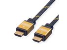 ROLINE GOLD HDMI High Speed Kabel mit Ethernet, 2 m