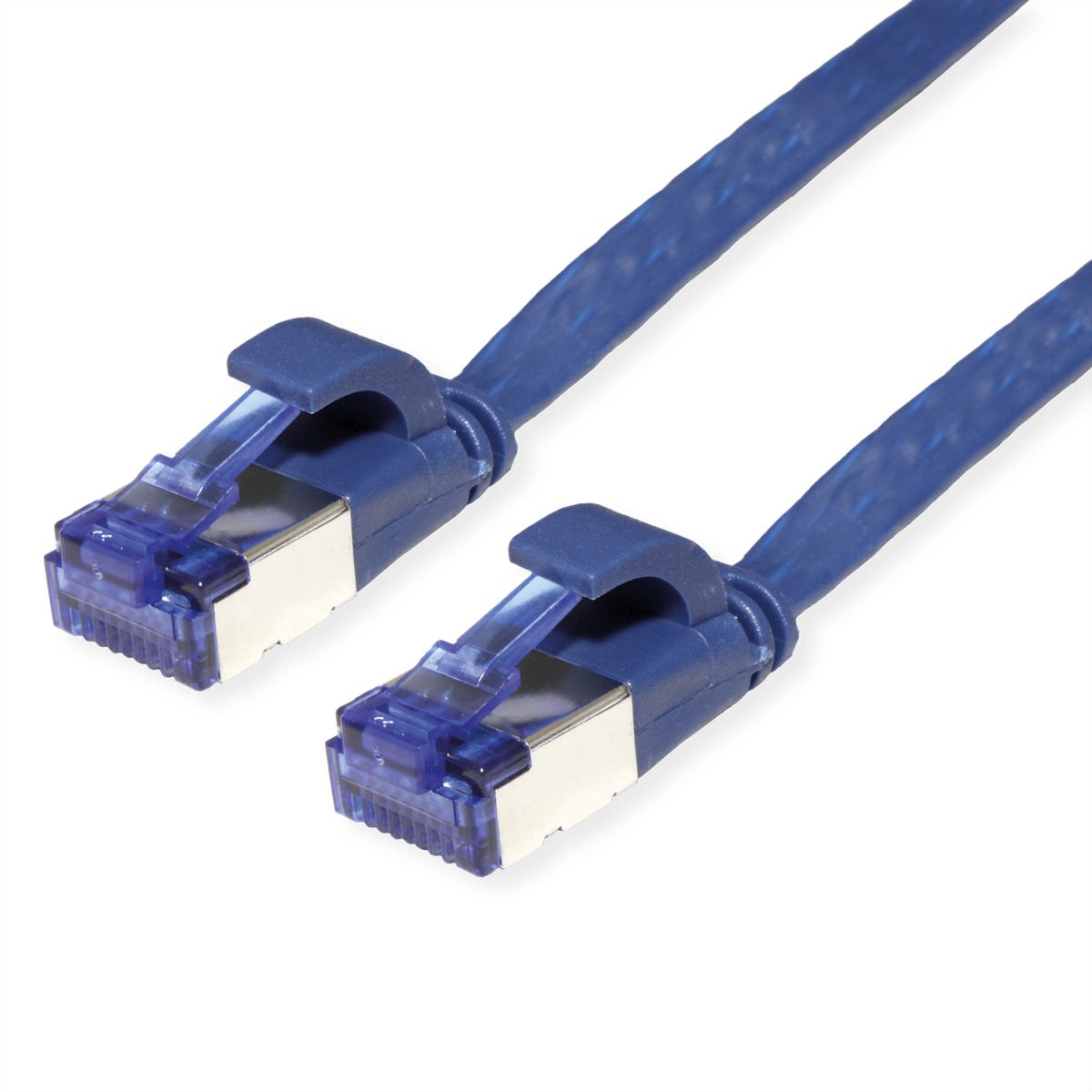 VALUE Patchkabel Cat.6A (Class EA) FTP, extra-flach, blau, 0,5 m