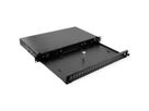 VALUE 19"-Spleißbox leer 1 HE, 24x SC DX / LC 4-fach, ausziehbar
