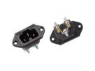 BACHMANN Heissgeräteinbaustecker IEC320 C15A, C16A mit Schraubanschlüssen, schwarz