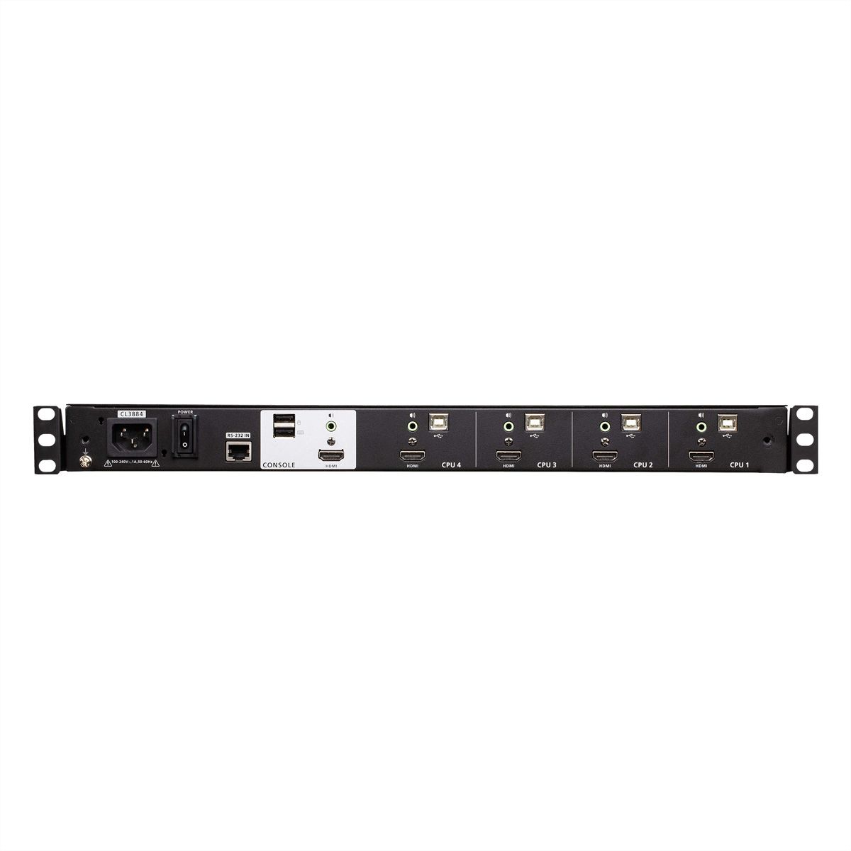 ATEN CL3884NW 4-Port Multi-View Dual Rail WideSceen LCD KVM, CH-Layout