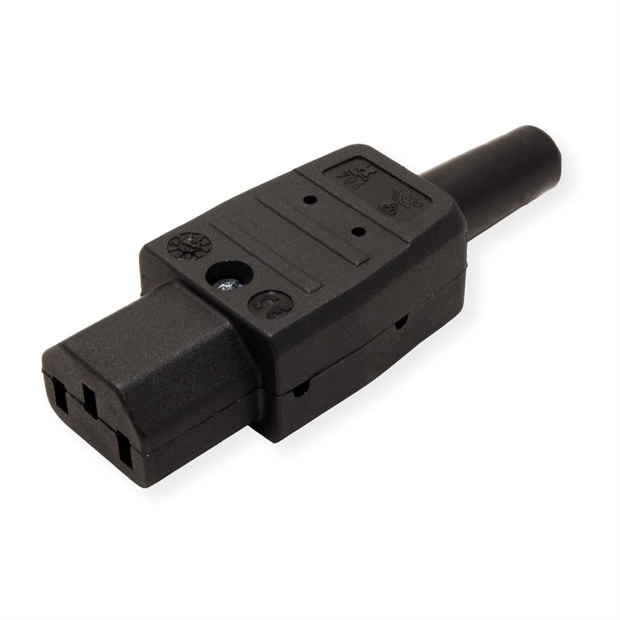 BACHMANN Kaltgerätekupplung IEC320 C13 10A/250VAC, Schraubanschluß, schwarz