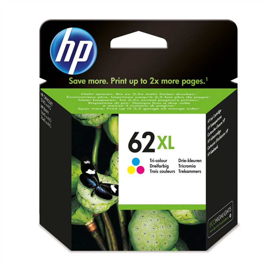 C2P07AE, Nr. 62XL, Druckpatrone farbig, für HP-OfficeJet 5740 / 5742 / 8040, HP-Envy 5640 / 5660 / 7640